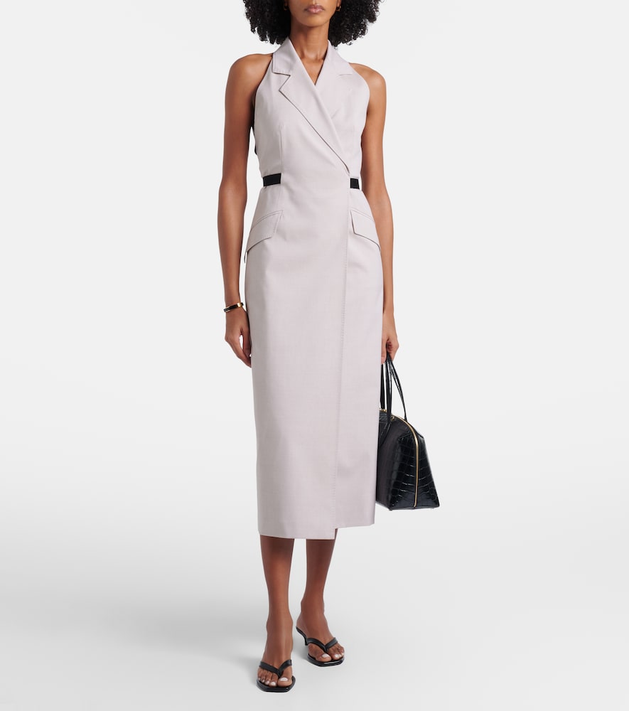  Max Mara Max Mara Midikleid Cime Aus Canvas 