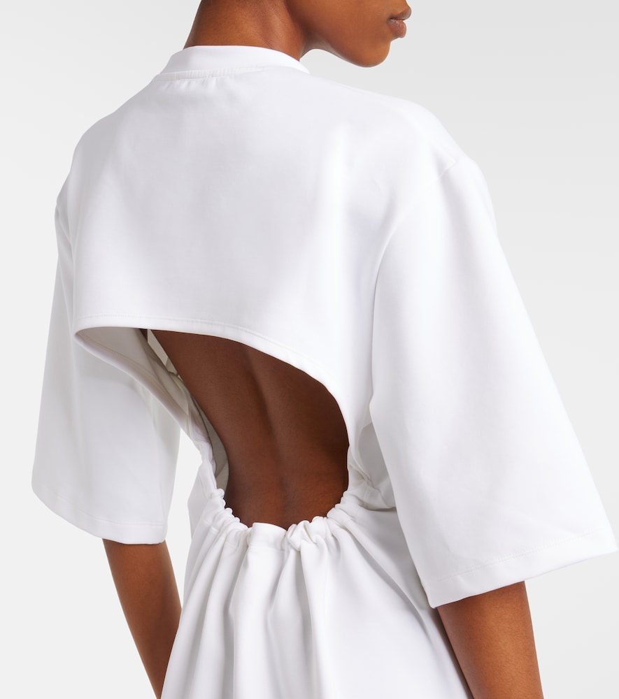  Wardrobe.nyc Wardrobe.nyc Open-back Cotton-blend Jersey Minidress 