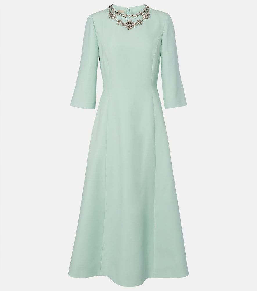 Valentino Crepe Couture embellished midi dress