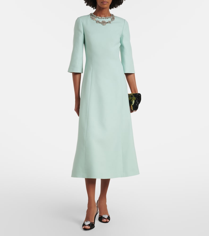  Valentino Valentino Midikleid Aus Crepe Couture Mit Kristallen 