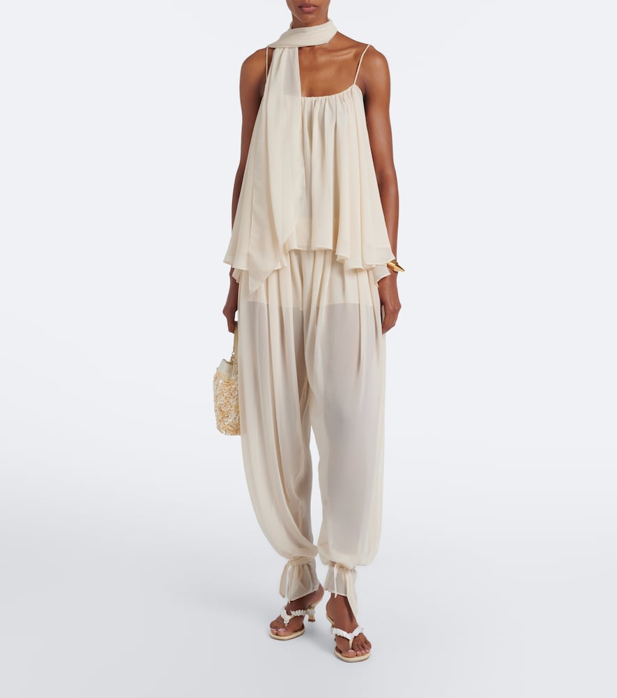 Freja Embellished Leather Thong Sandals