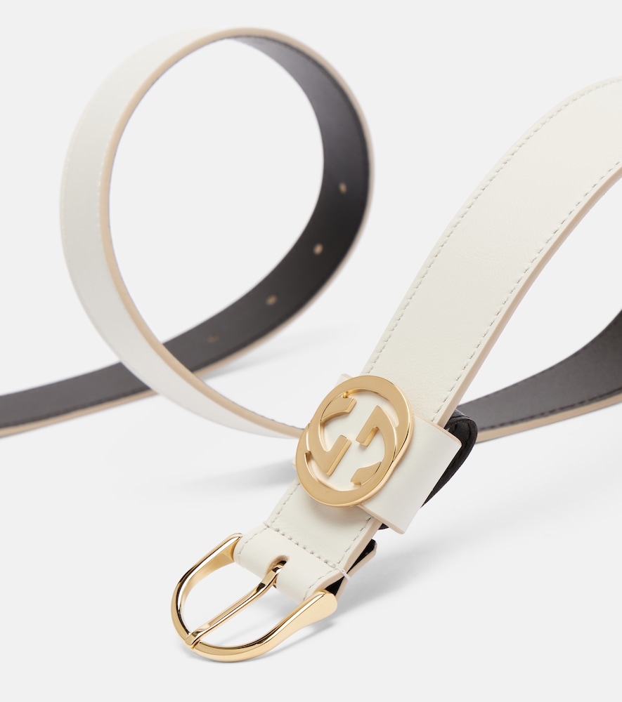  Gucci Gucci Cinturón De Piel Interlocking G 