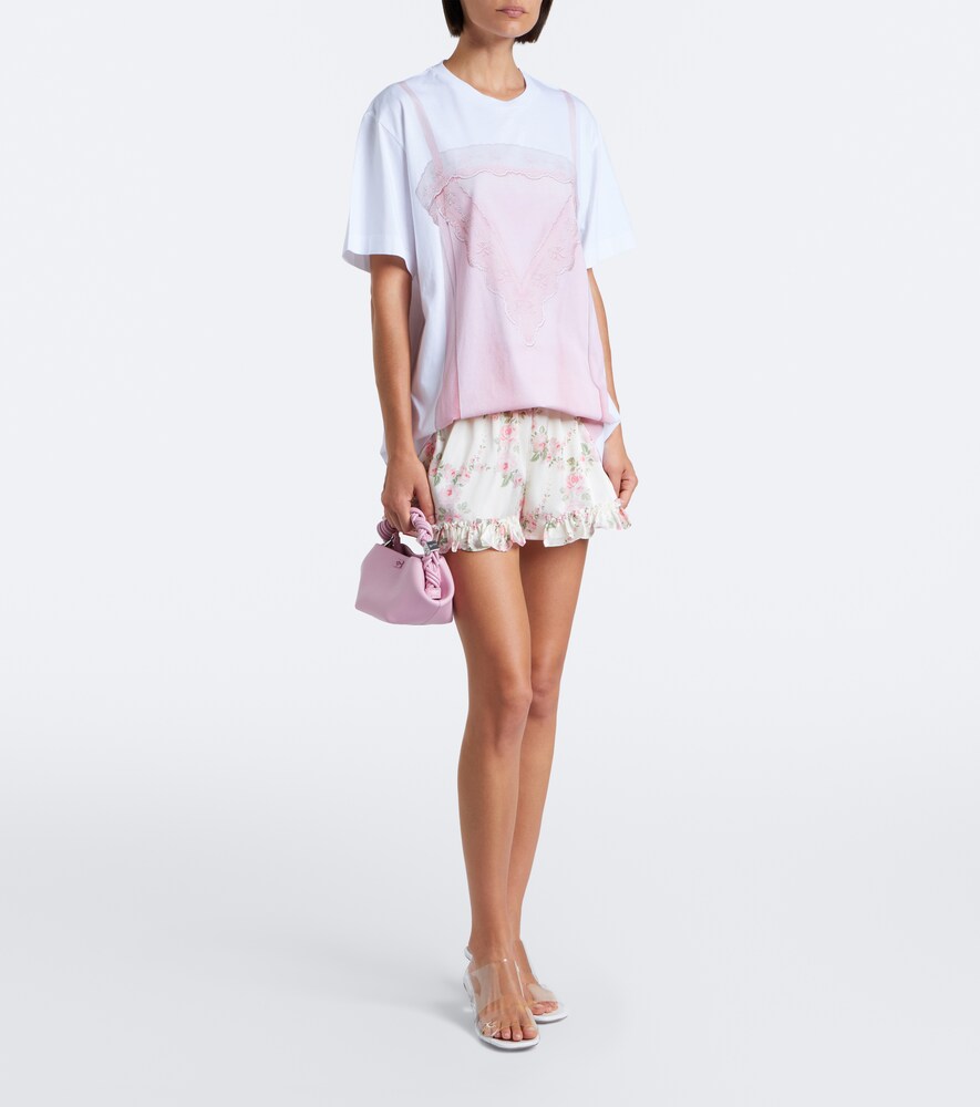 Trompe L'Œil Cotton Jersey T-Shirt