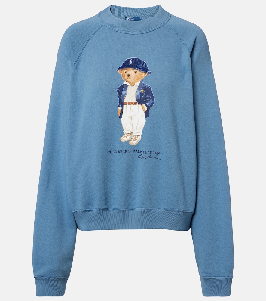 Polo Ralph Lauren Women's Blue Polo Bear Cotton-Blend Sweatshirt UK Size 6 - Mytheresa