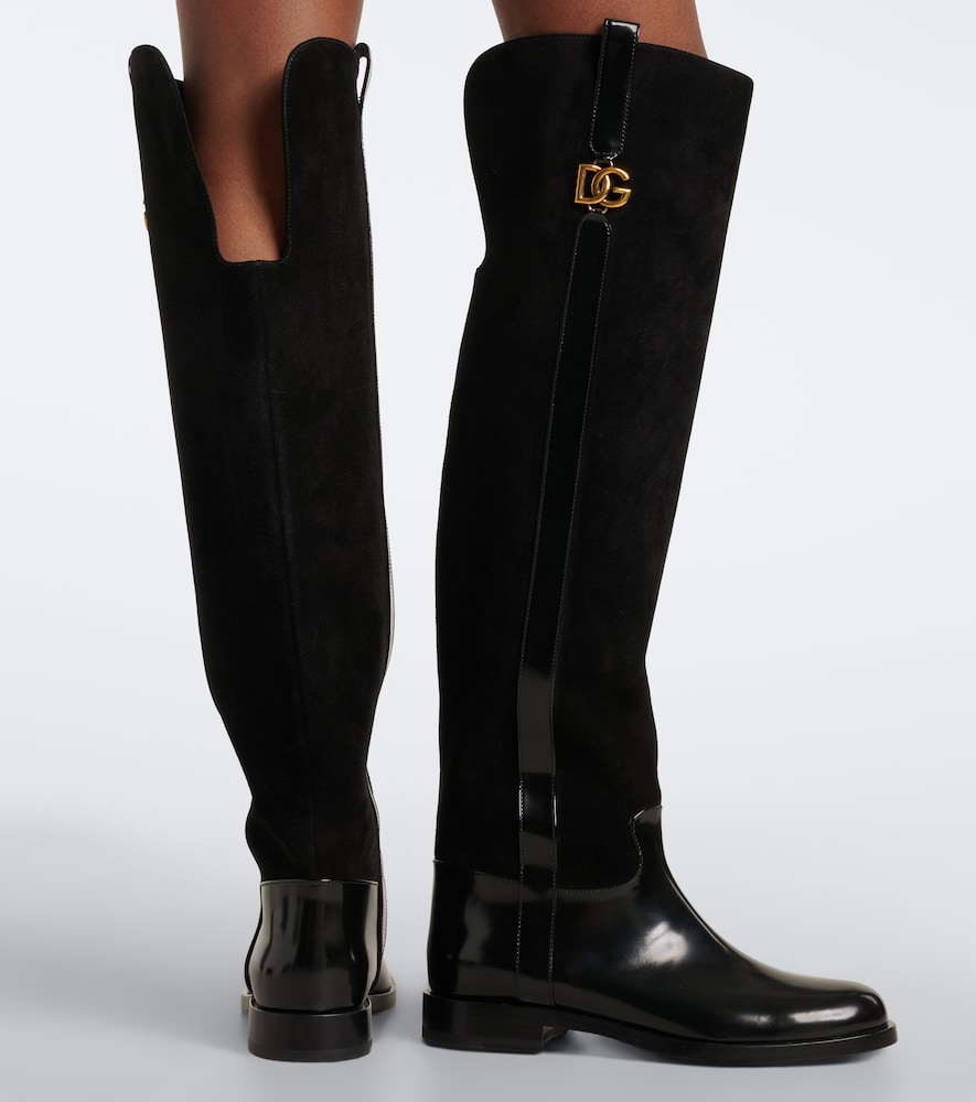 Dolce&Gabbana Dg Leather And Suede Over-The-Knee Boots