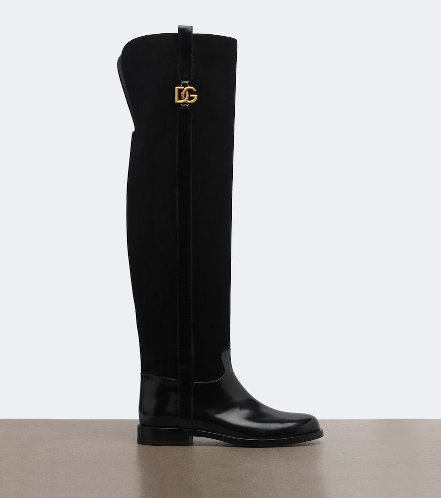 Dolce&Gabbana Dg Leather And Suede Over-The-Knee Boots