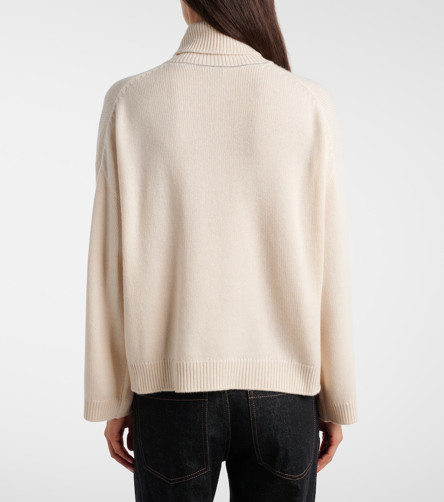  Brunello Cucinelli Brunello Cucinelli Monili Cashmere Turtleneck Sweater 