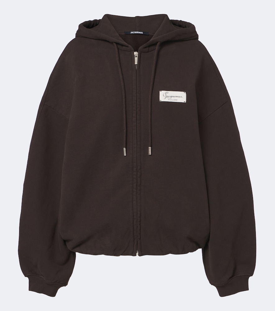 JACQUEMUS Jacquemus Corso cotton fleece zip-up hoodie