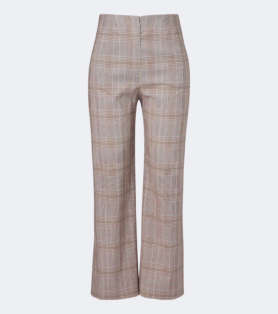 Veronica Beard Women's Brown Dova Cropped Cotton And Linen Wide-Leg Pants UK Size 10 - Mytheresa
