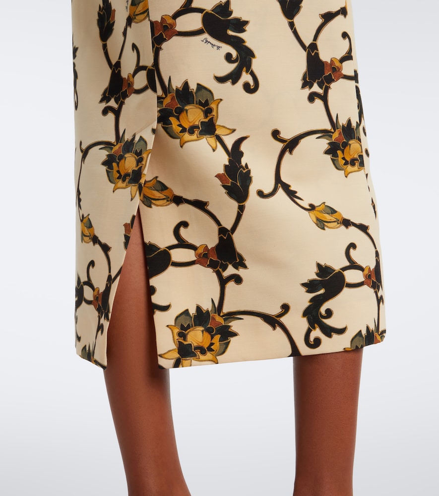 Wool-Blend Cady Pencil Skirt