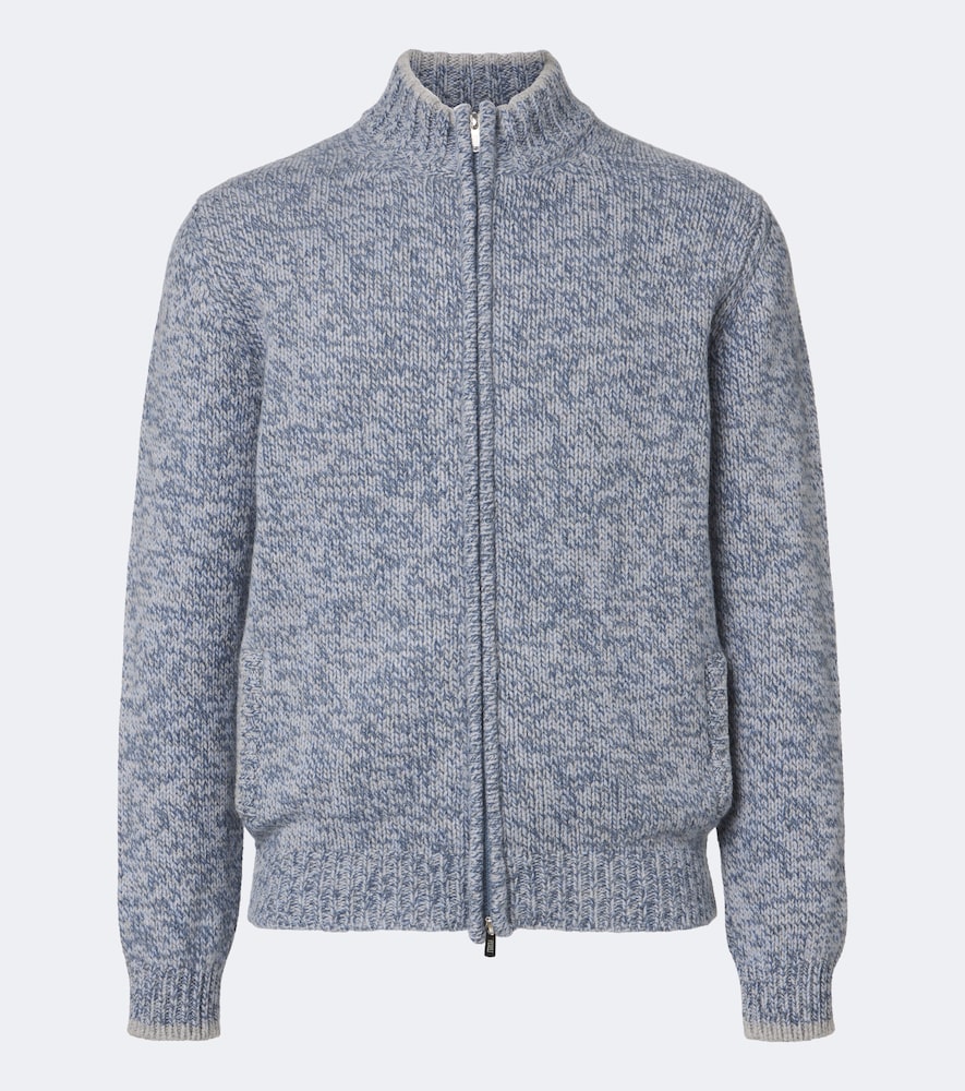 Pullover mit Reißverschluss aus Strick