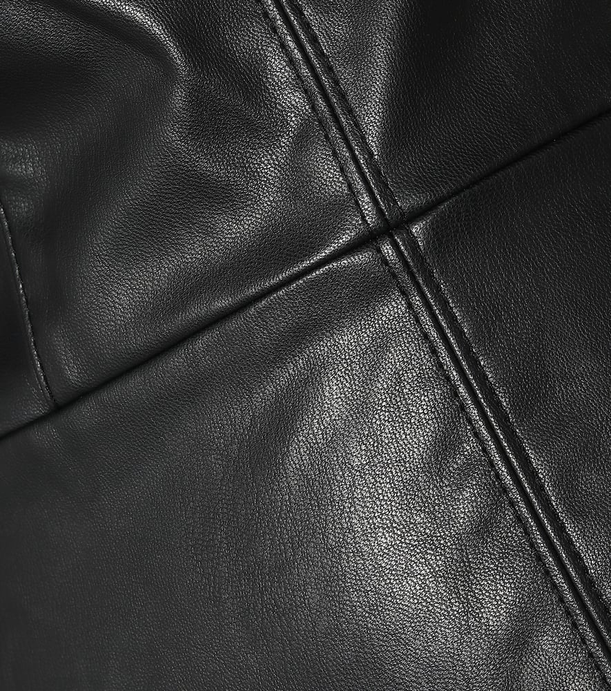 TIBI FAUX-LEATHER MINIDRESS,P00437019