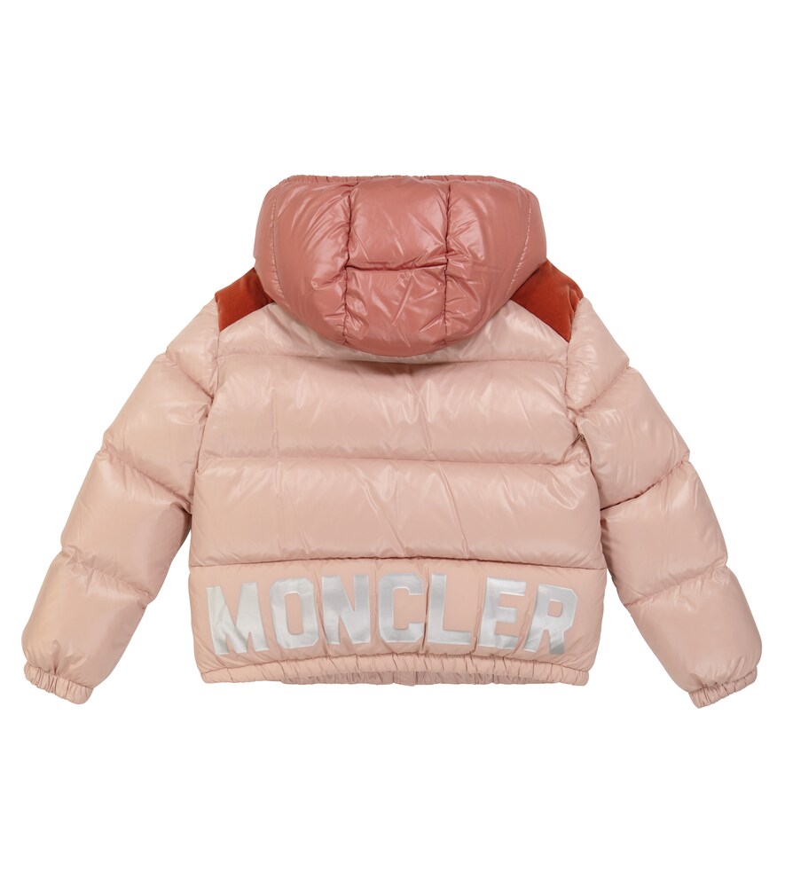  Moncler Enfant Moncler Enfant Chouelle Velvet-trimmed Down Jacket 