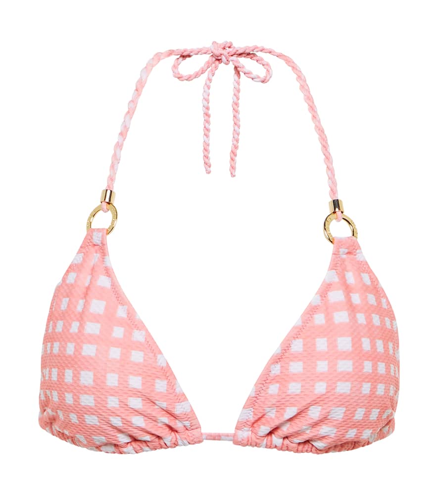 Heidi Klein Zanzibar checked bikini top