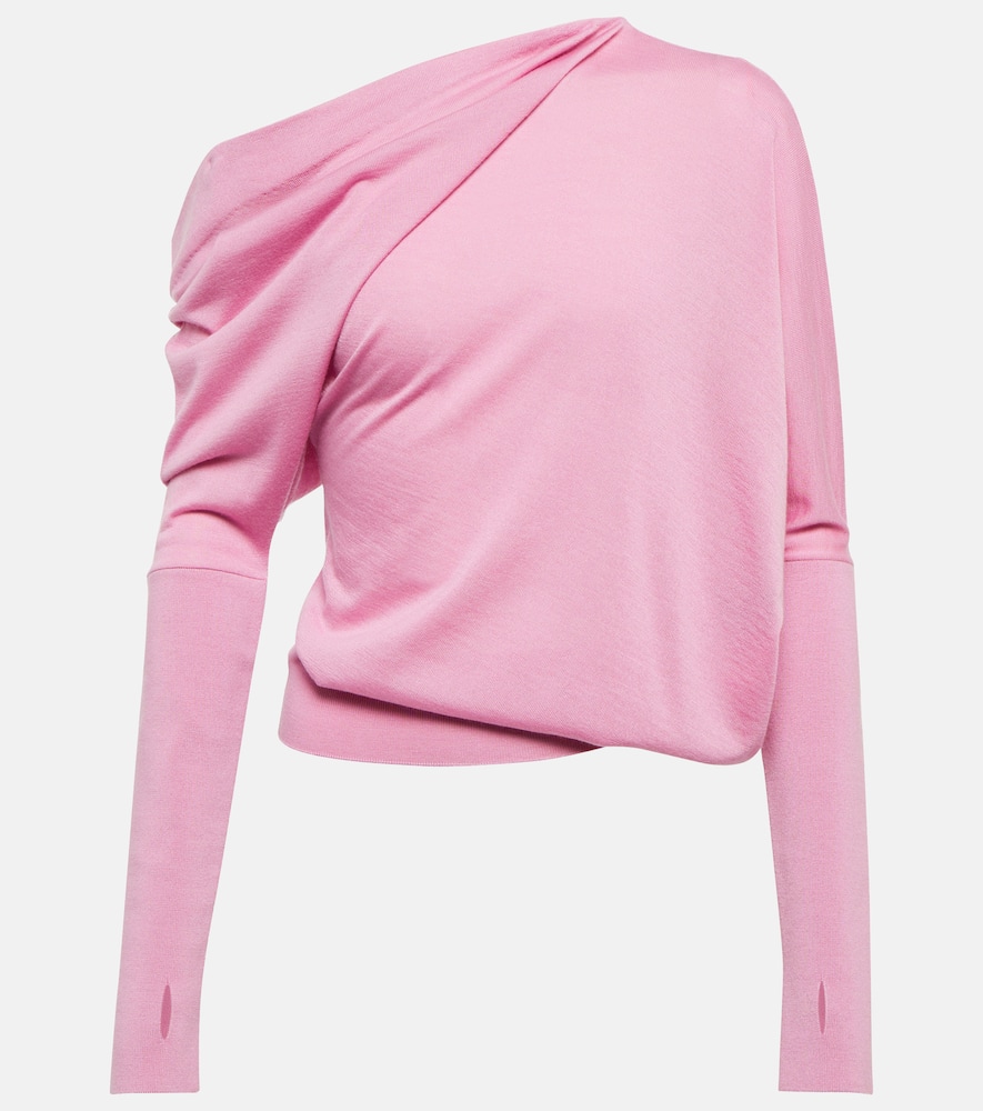 TOM FORD CASHMERE AND SILK ASYMMETRICAL SWEATER