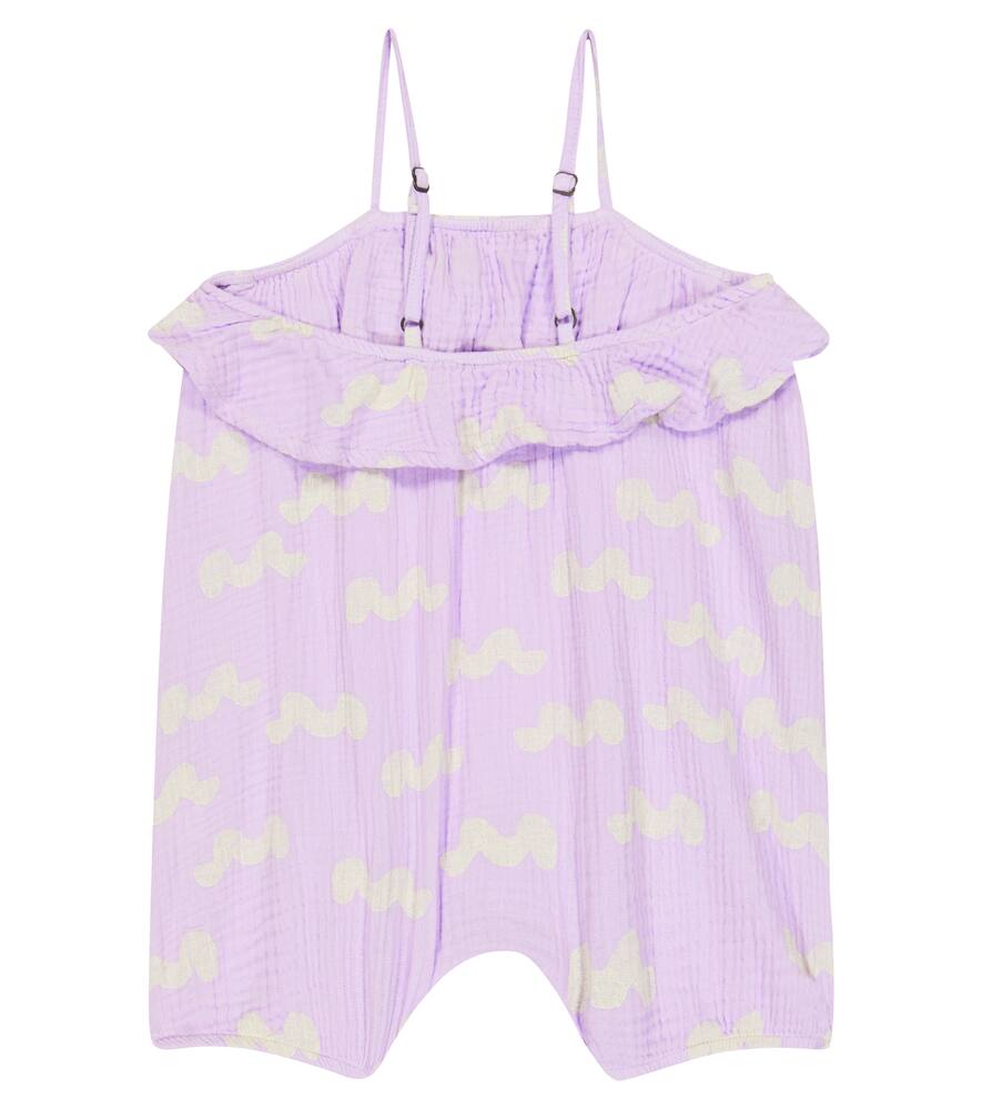 Bobo Choses Baby Cotton Seersucker Playsuit In Lavender