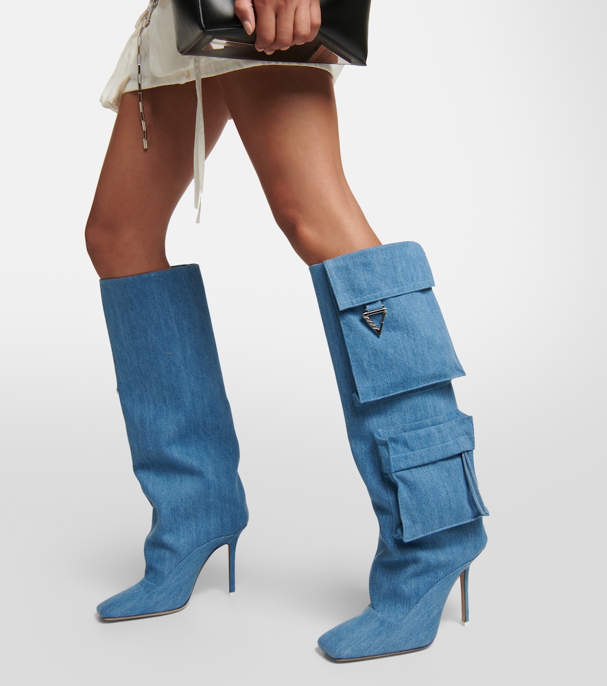 Sienna Tube Denim Knee-High Boots