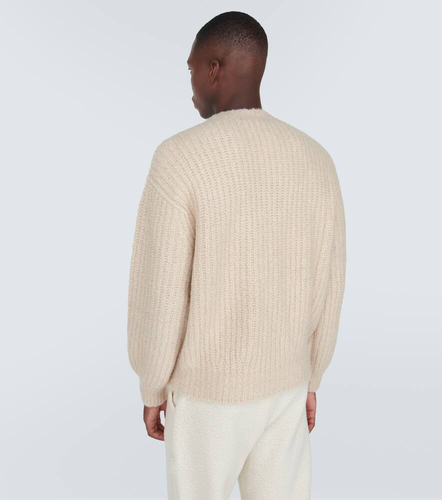 Shop Loro Piana Ribbed-knit Cashmere Sweater In Beige