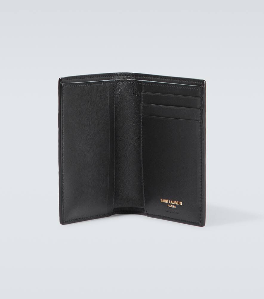 Saint Laurent Cassandre Leather Wallet In Black