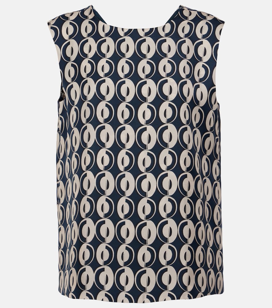'S Max Mara Timetop printed silk top