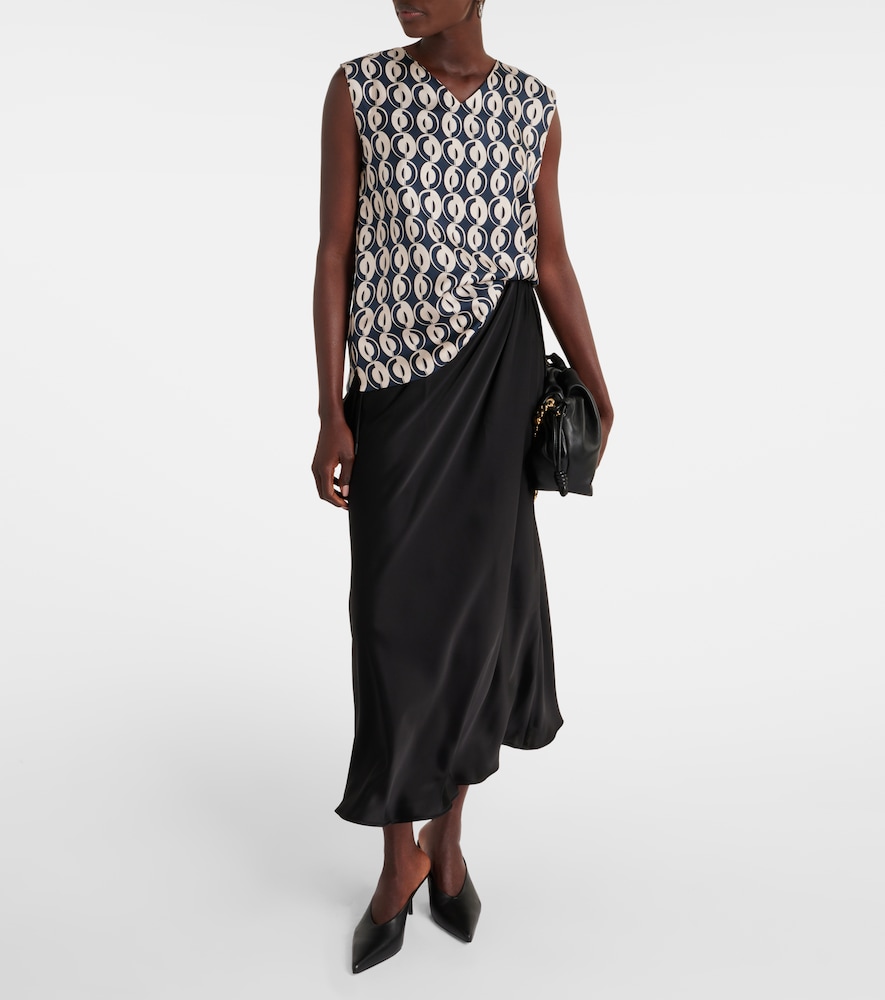  's Max Mara 's Max Mara Timetop Printed Silk Top 