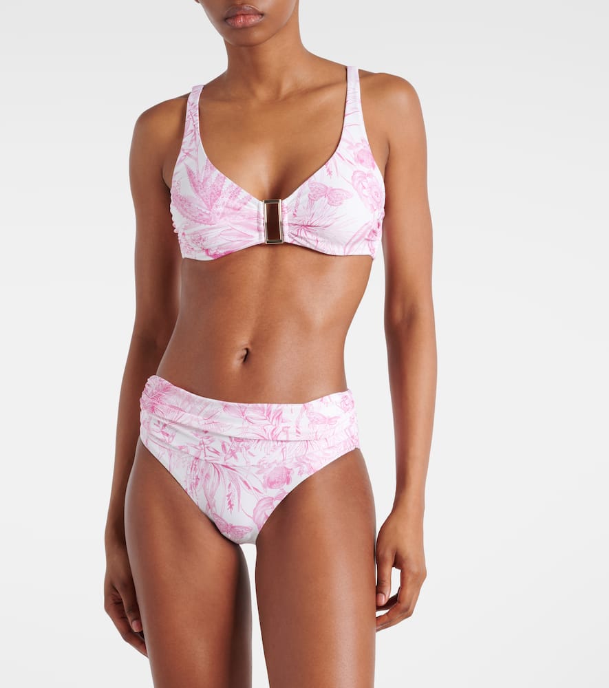 Melissa Odabash Bel Air Printed Bikini Top In Exotica