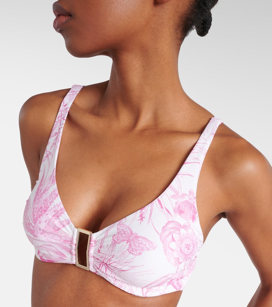 Melissa Odabash Bel Air Printed Bikini Top In Exotica