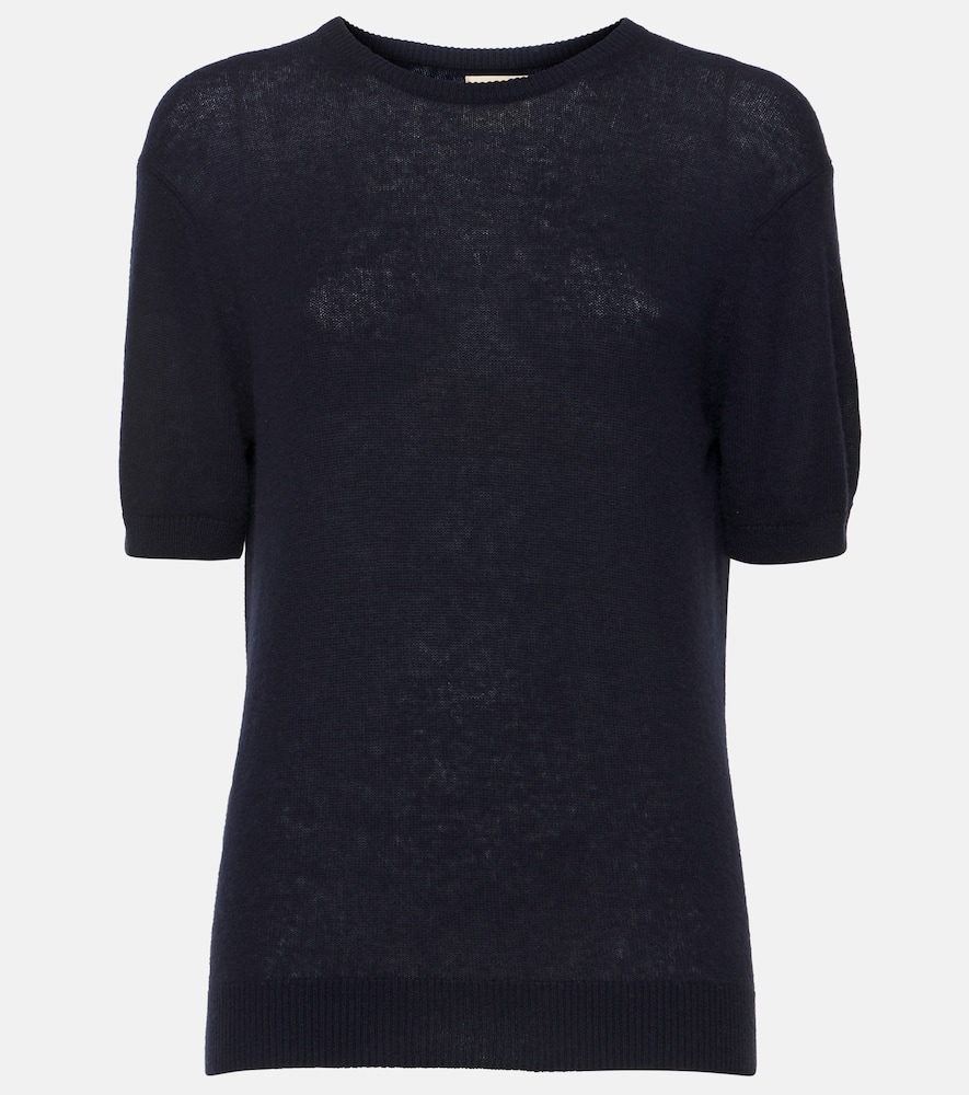 Khaite Pierre Cashmere-blend Top In Blue
