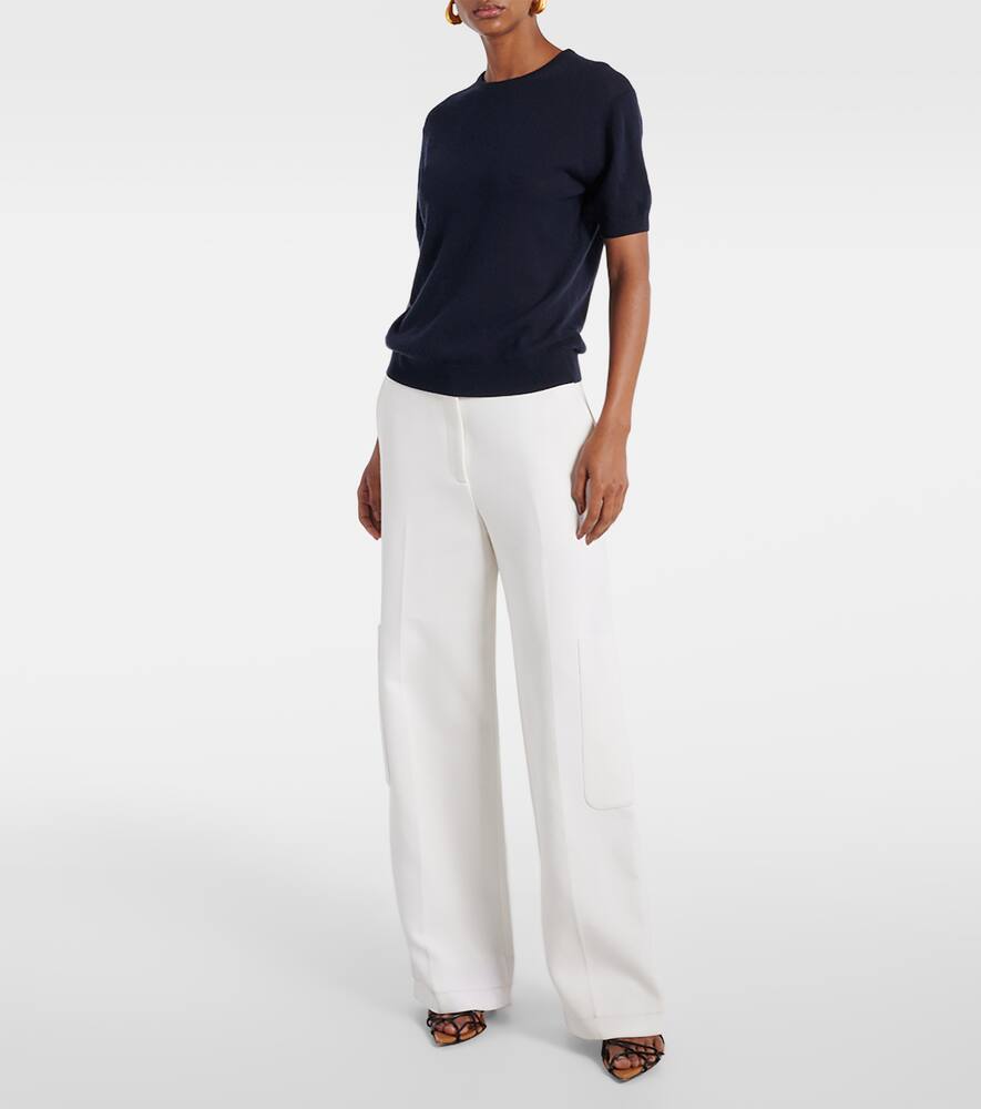 Khaite Pierre Cashmere-blend Top In Blue