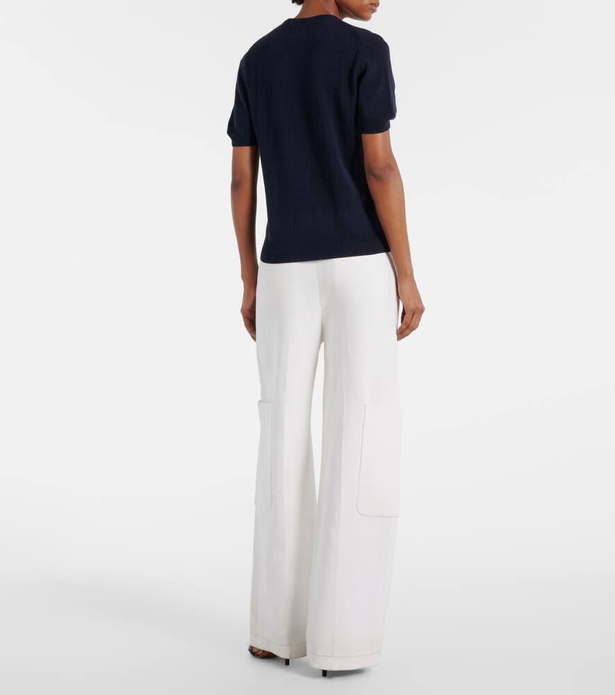 Khaite Pierre Cashmere-blend Top In Blue