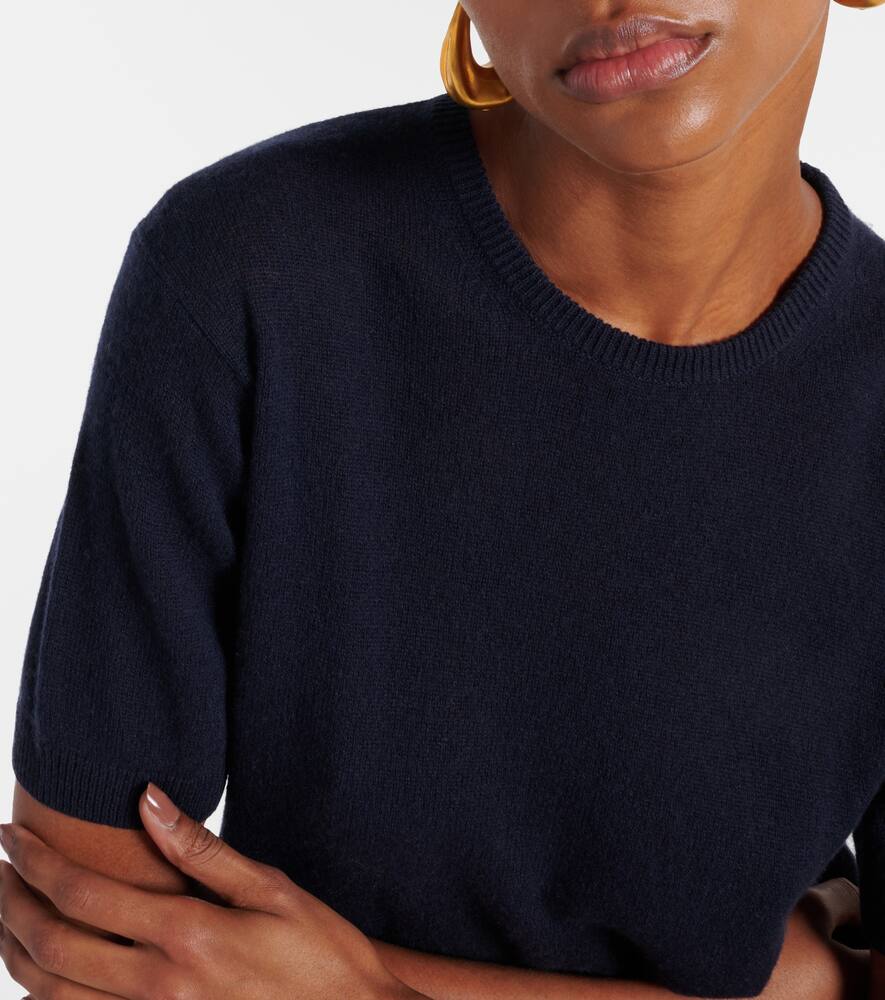 Khaite Pierre Cashmere-blend Top In Blue