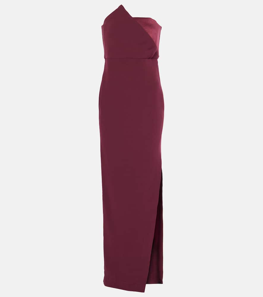 Roland Mouret Asymmetric satin crêpe gown