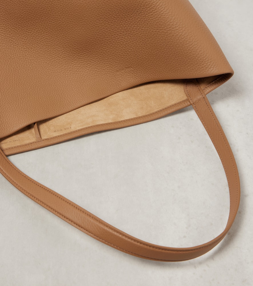 The Row Park Large Leather Tote Bag In Beige