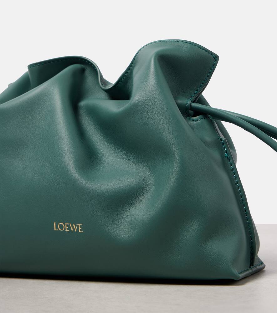 Loewe Flamenco Mini Leather Clutch In Green