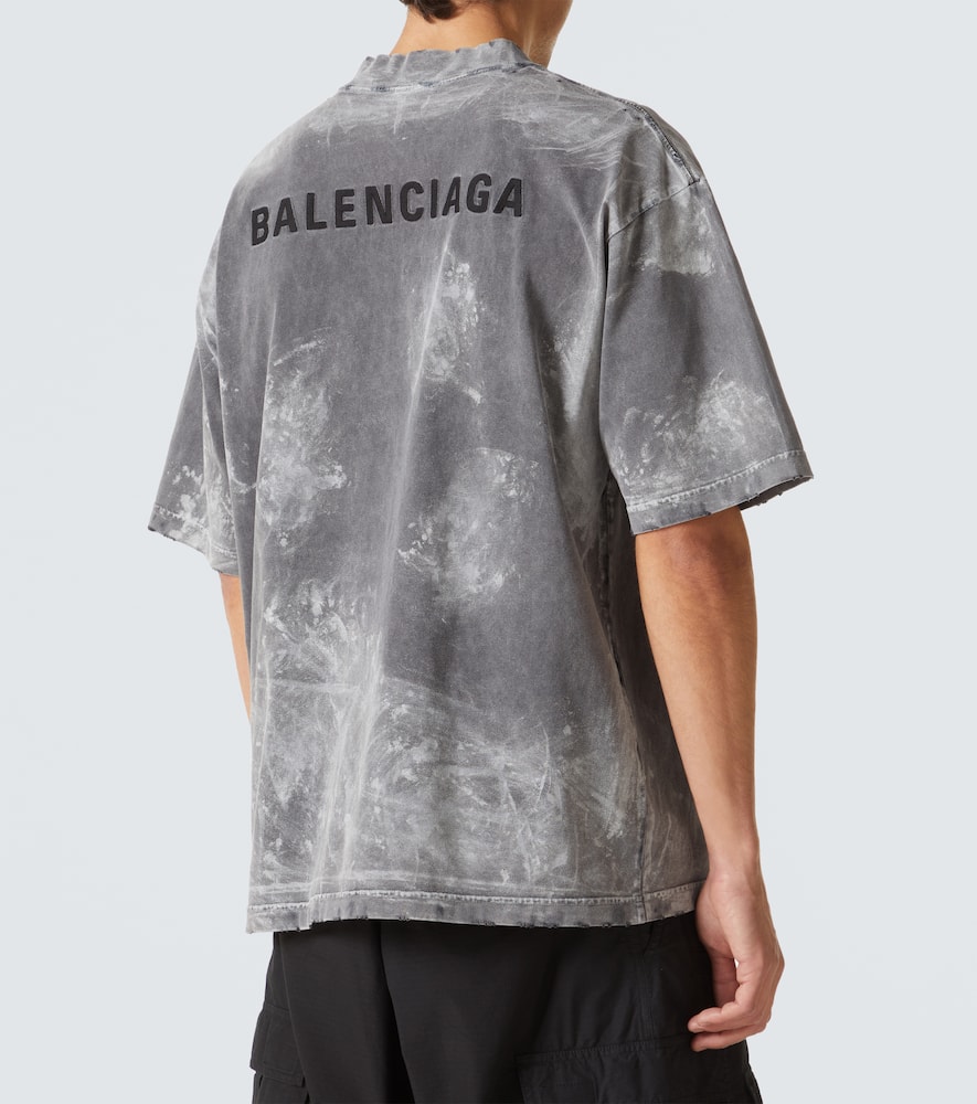 ◆大注目◆【BALENCIAGA】Vintage Wash コットンTシャツ Balenciaga Vintage Washed Cotton T-shirt In Grey | ModeSens