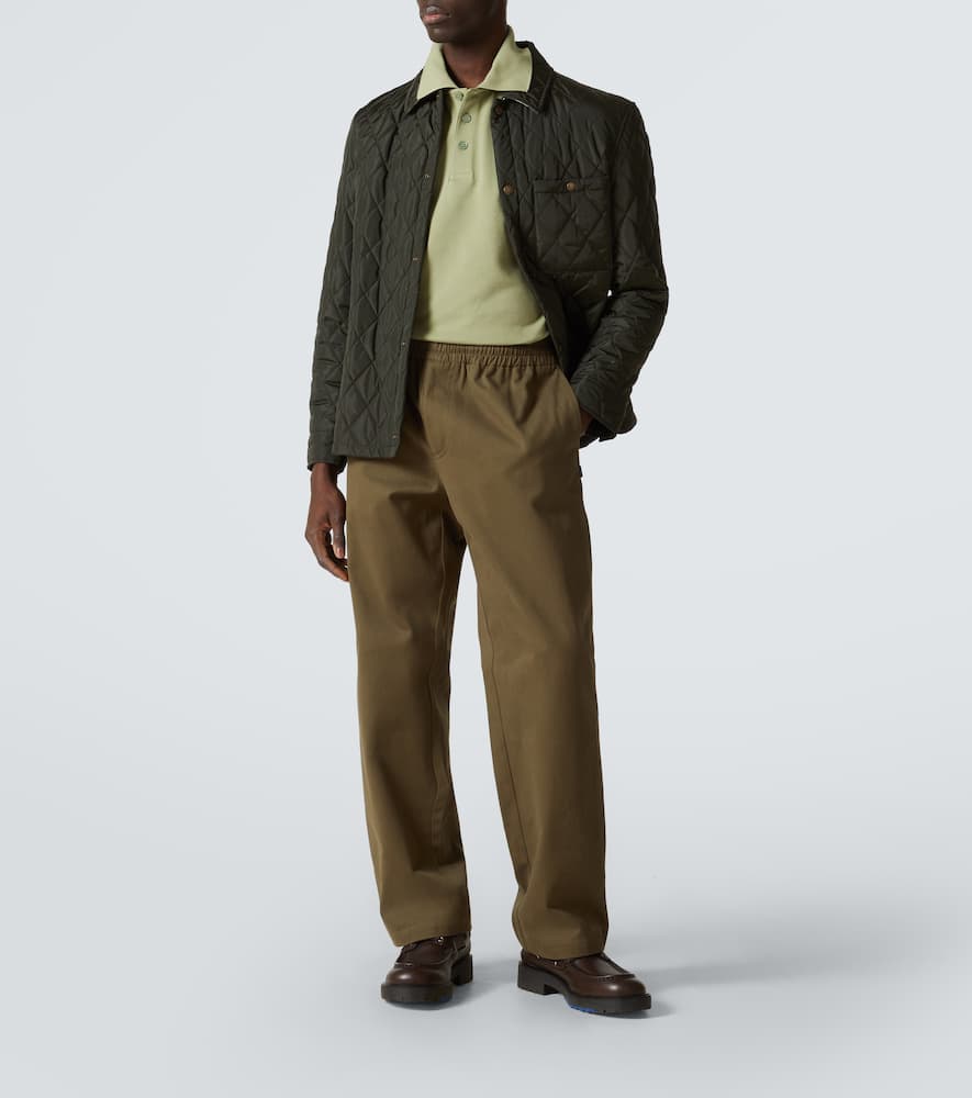 Burberry Polo Collared Shirt Short Sleeves In Green ModeSens