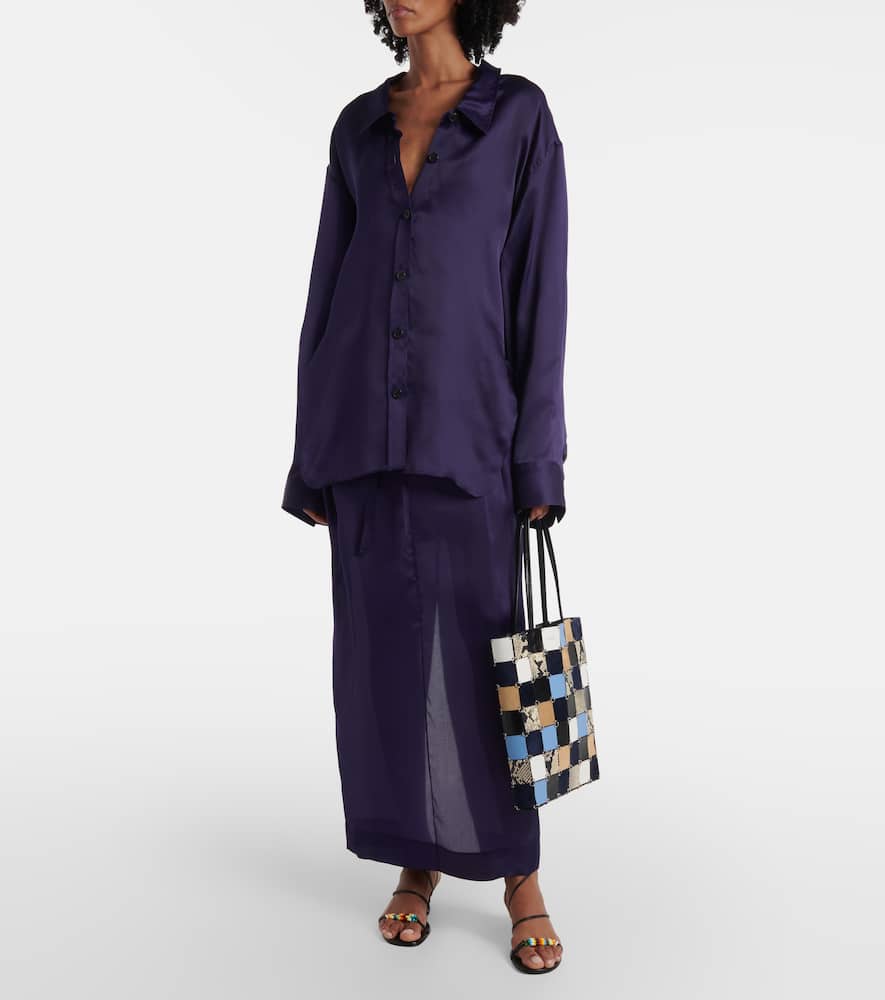 Khaite Herschel Oversized Silk-organza Shirt