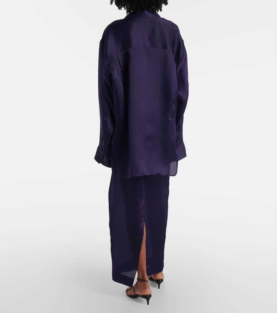 Khaite Herschel Oversized Silk-organza Shirt