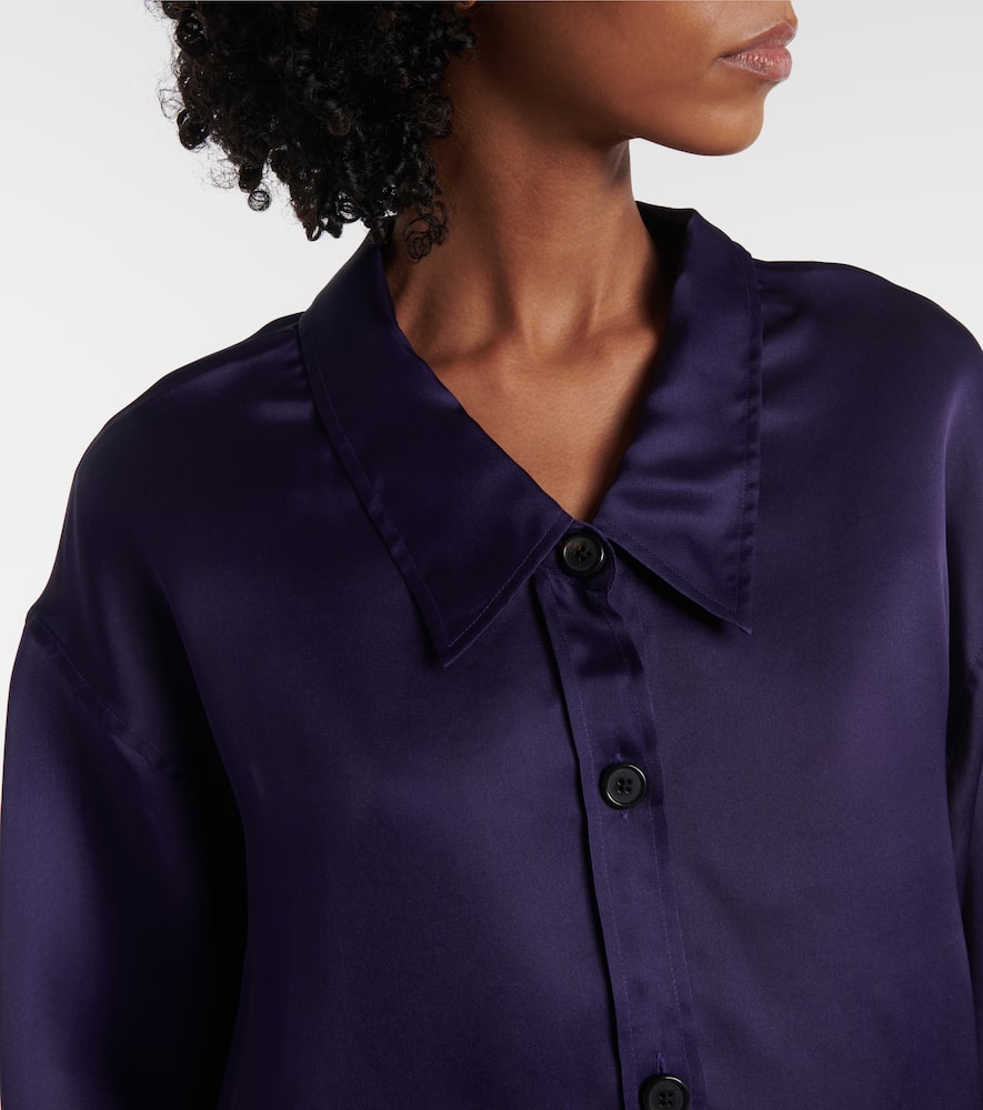 Khaite Herschel Oversized Silk-organza Shirt