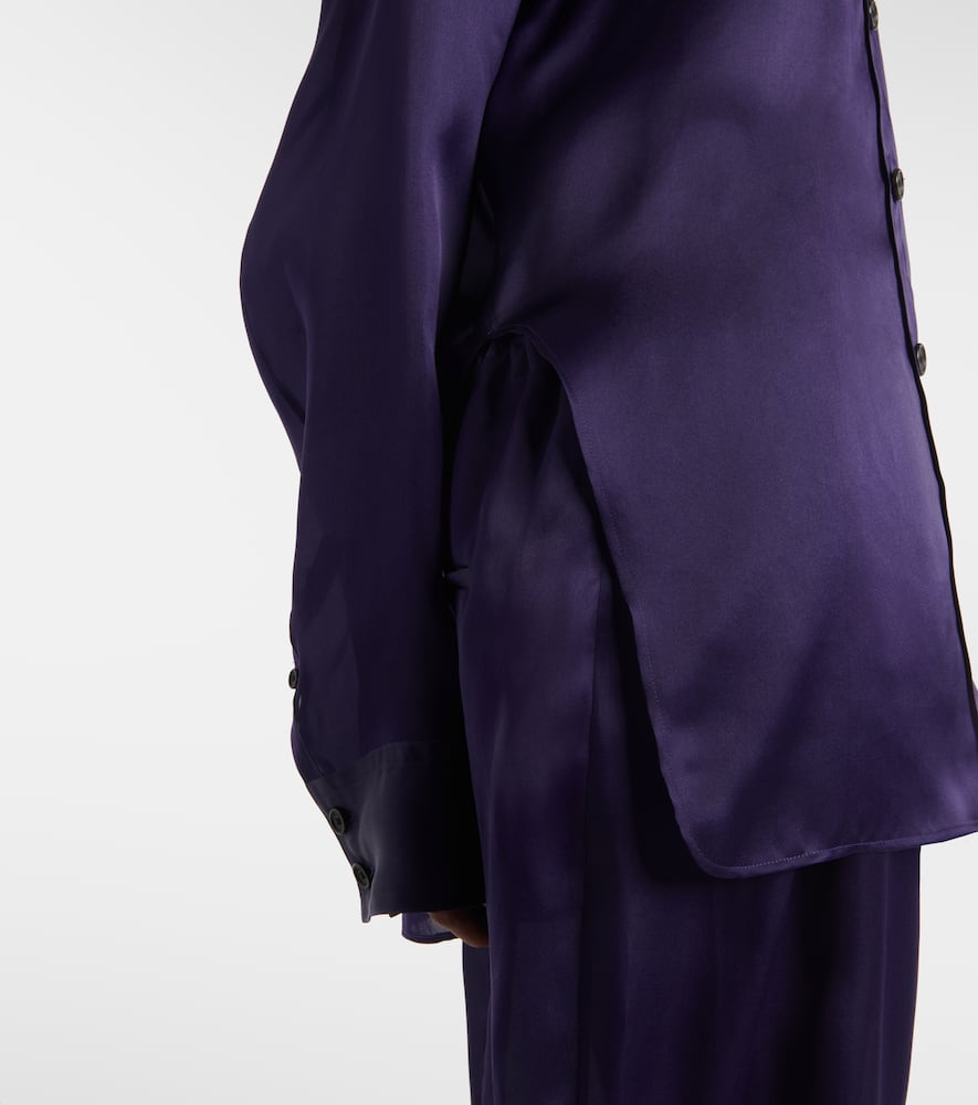Khaite Herschel Oversized Silk-organza Shirt