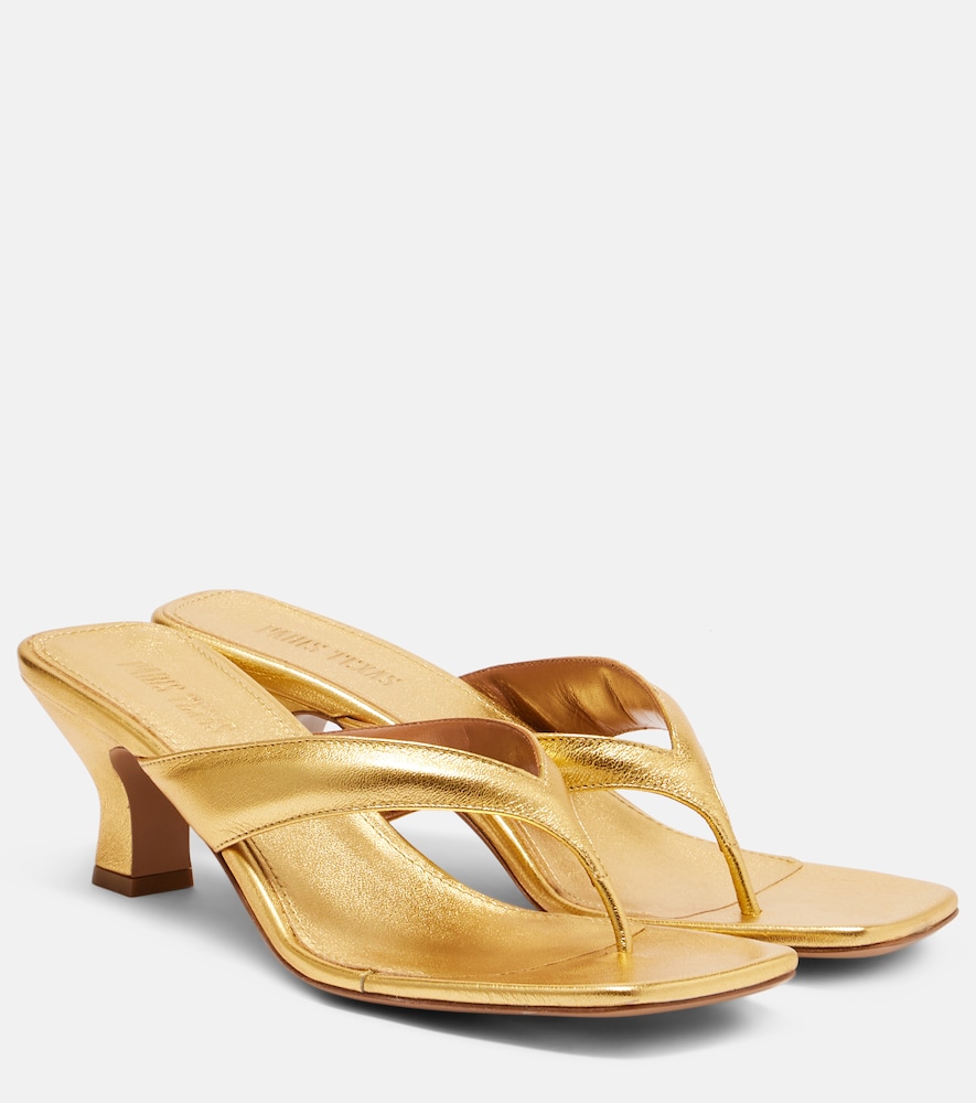 Paris Texas Portofino metallic leather thong sandals