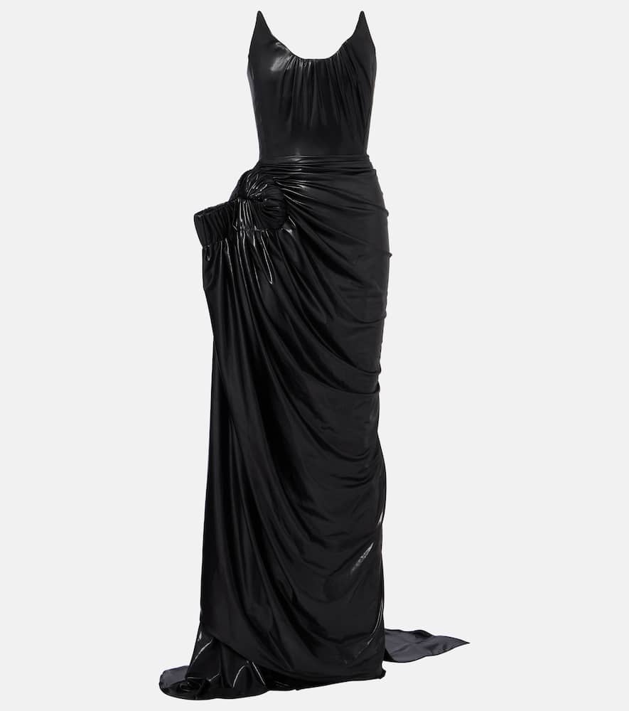 Lexicon draped gathered gown
