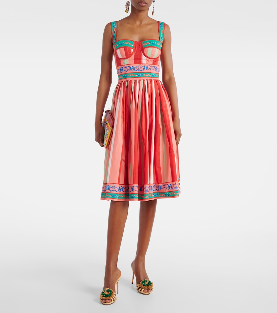  Dolce&gabbana Dolce&gabbana Bustier-kleid Taormina Aus Baumwolle 