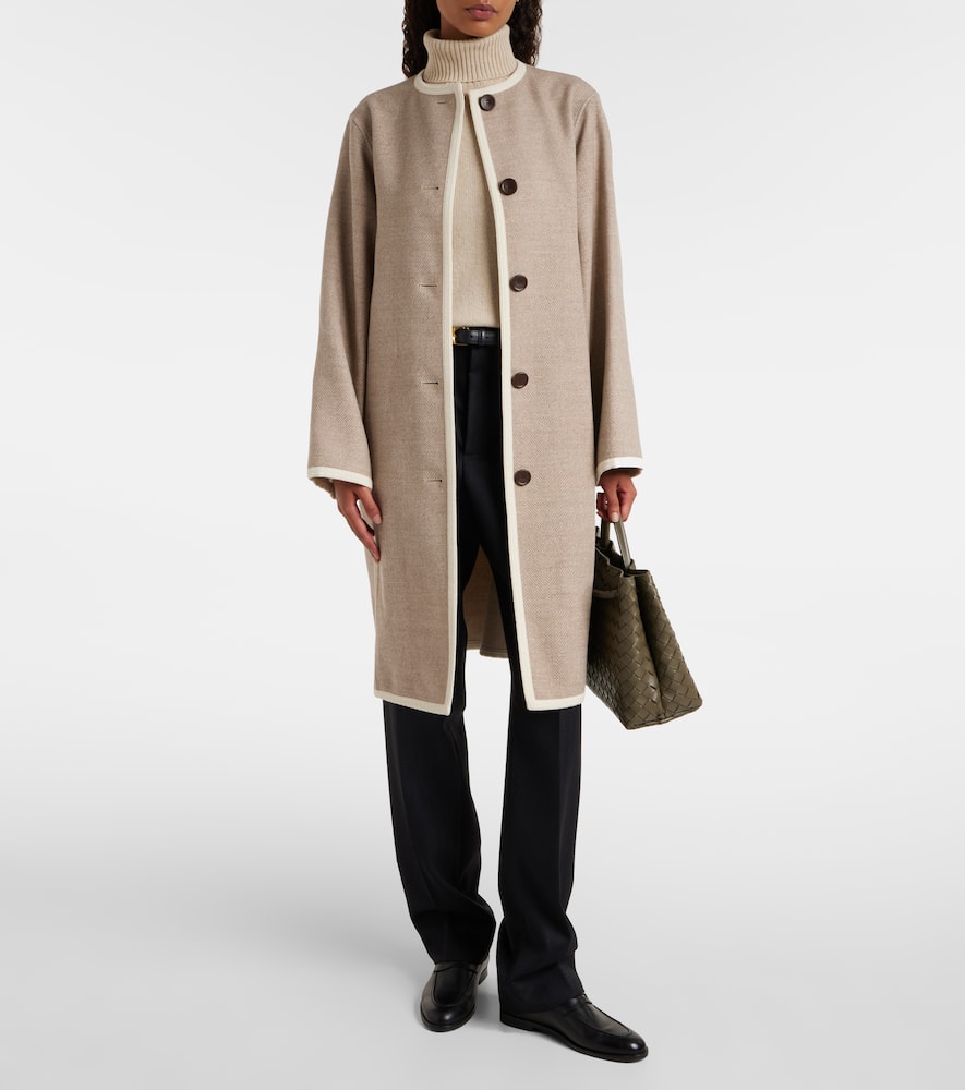 Loro Piana Virgin Wool Coat In Brown