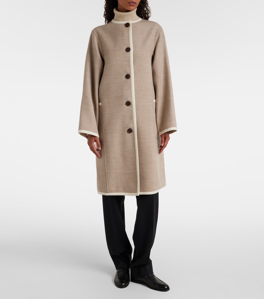Loro Piana Virgin Wool Coat In Brown