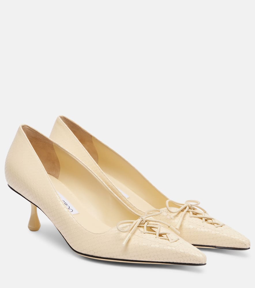 Jimmy Choo Scarlett 50 Leather Pumps In Neutral