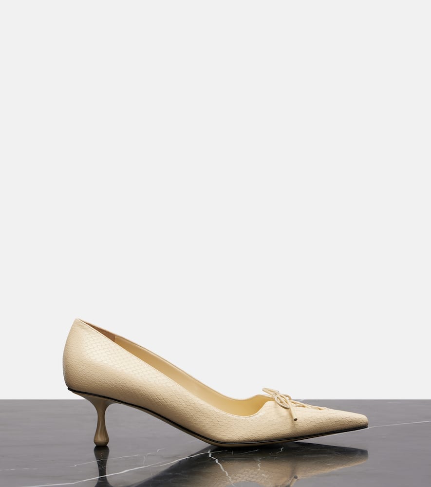 Jimmy Choo Scarlett 50 Leather Pumps In Neutral
