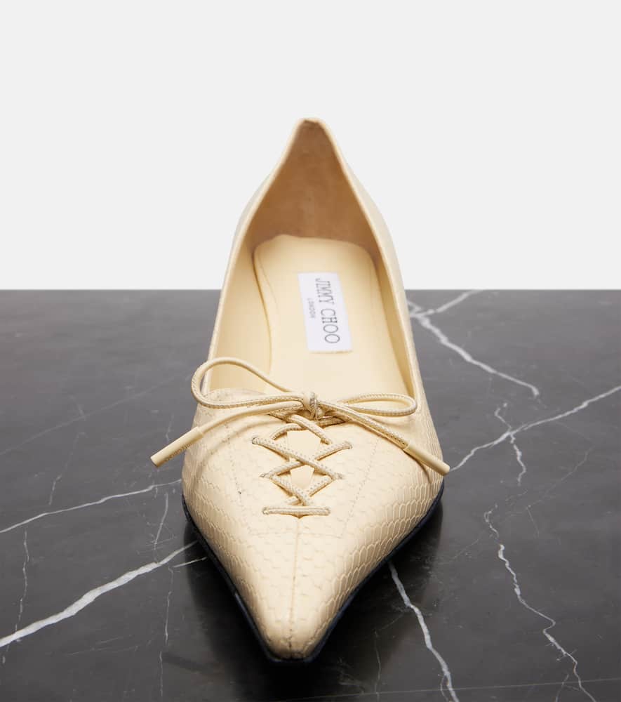 Jimmy Choo Scarlett 50 Leather Pumps In Neutral