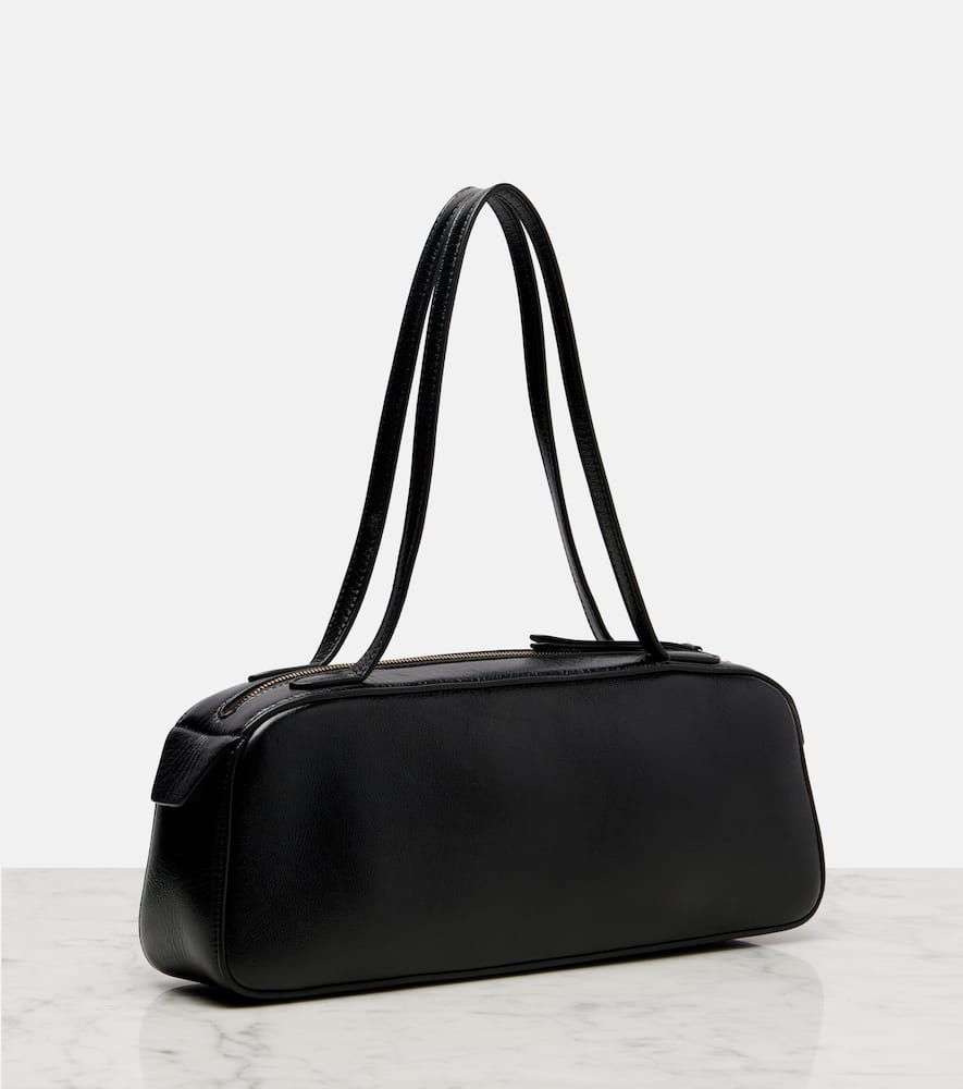 Khaite Simona Patent Leather Shoulder Bag In Black