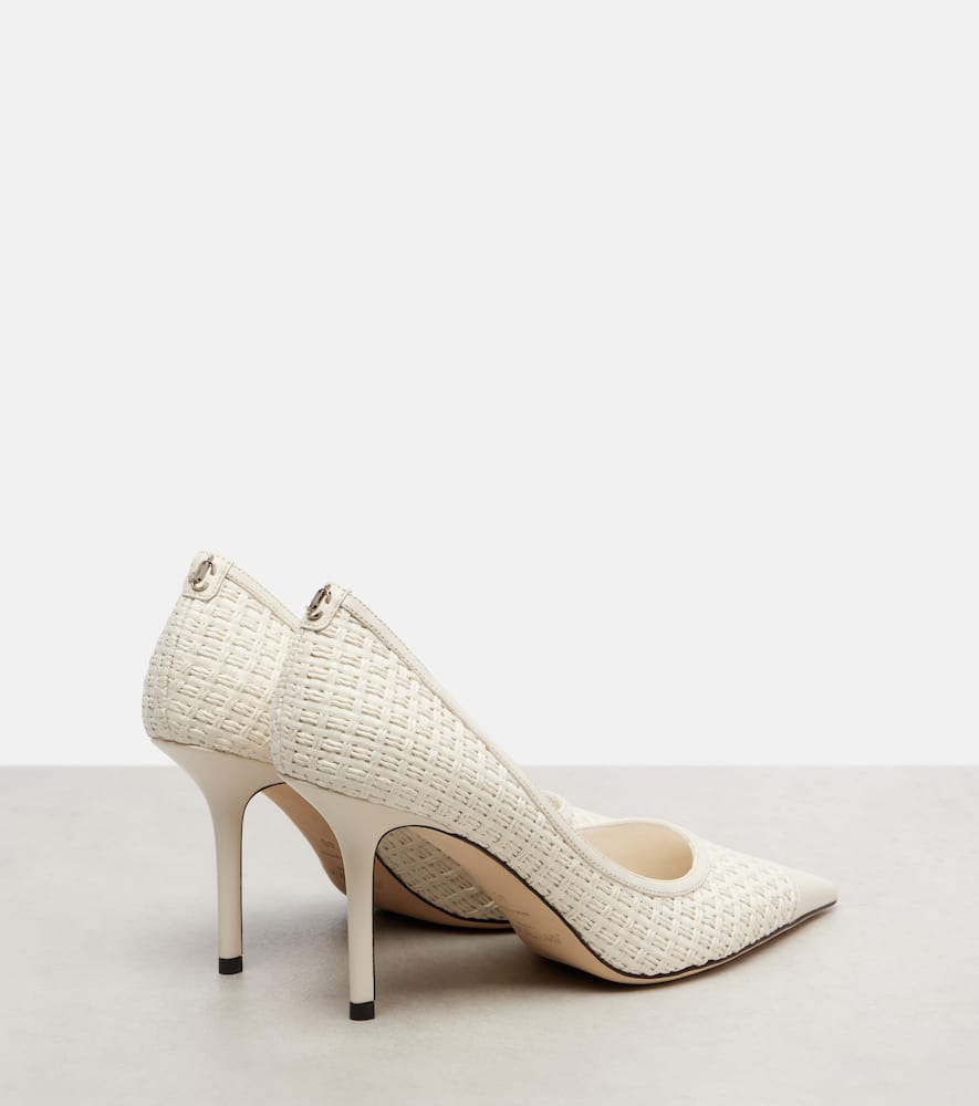 Jimmy Choo Love 85 Raffia-effect Pumps